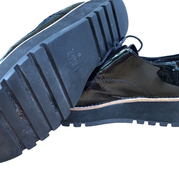 Eileen Fisher EDDY PATENT LEATHER PLATFORM black OXFORD size 6 nwot - Picture 9 of 13
